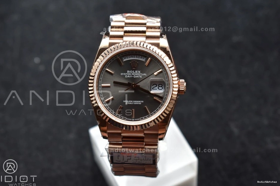 904L QF SS 36 681 (Gain DayDate Steel President Best vr3255 Edition Weight) Bracelet Dial Seasonal on V5 Grey 0726